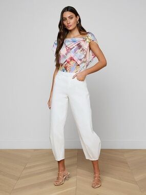 L’AGENCE Krista Tapered Jean- in Blanc